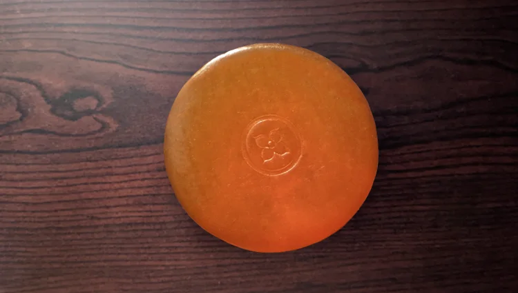 mirai clinical persimmon soap color and shape