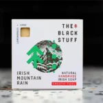 new packaging of the black stuff soap irish mountain rain scent