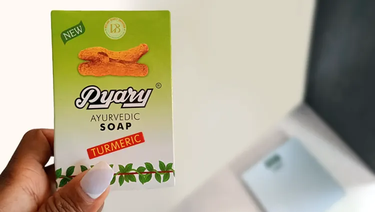 packaging of original pyary turmeric soap