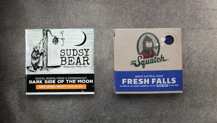 Sudsy Bear's Old Forest Pine Tar VS Dr. Squatch's Pine Tar 