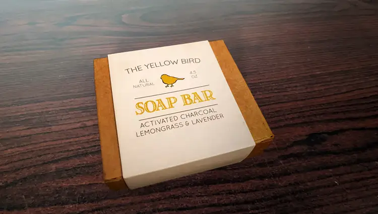 the yellow bird all natural activated charcoal soap bar